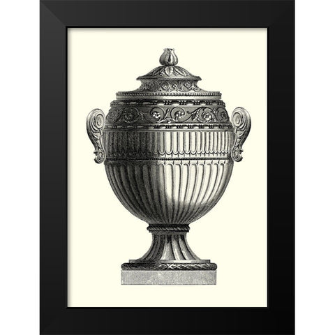 Mini BW Empire Urn II - ZHC Black Modern Wood Framed Art Print by Vision Studio