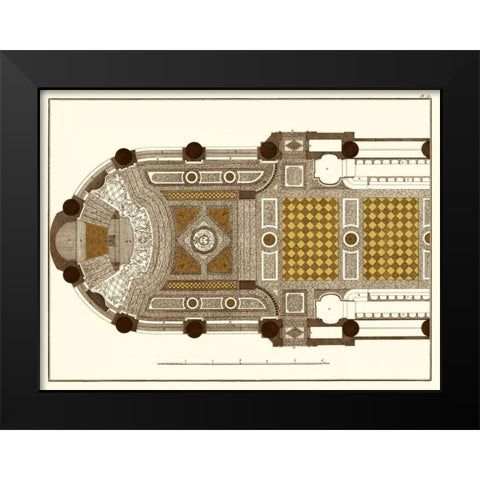 French Marquetry I Black Modern Wood Framed Art Print by Vision Studio