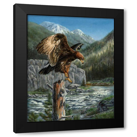 Golden Glory Black Modern Wood Framed Art Print by Mock, Carolyn