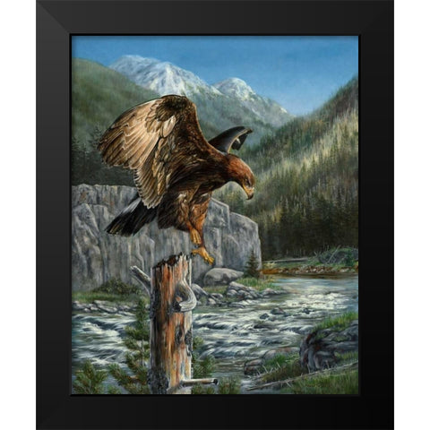 Golden Glory Black Modern Wood Framed Art Print by Mock, Carolyn