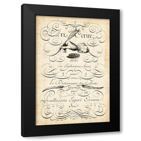 The Art of Penmanship Black Modern Wood Framed Art Print with Double Matting by Vision Studio