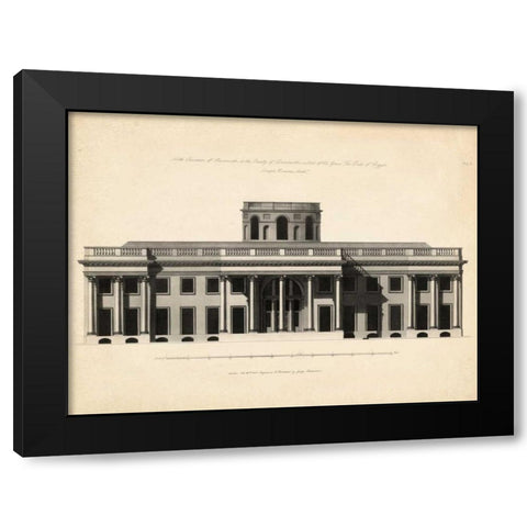 Antique Façade I Black Modern Wood Framed Art Print with Double Matting by Richardson