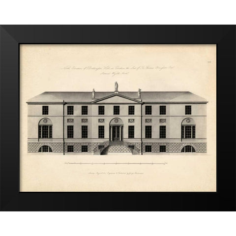 Antique Façade II Black Modern Wood Framed Art Print by Richardson