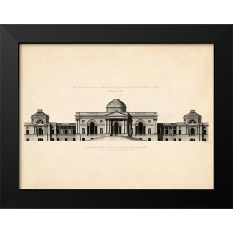 Antique Facade III Black Modern Wood Framed Art Print by Richardson