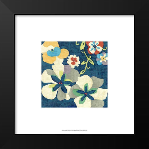Indigo Garden VI Black Modern Wood Framed Art Print by Zarris, Chariklia