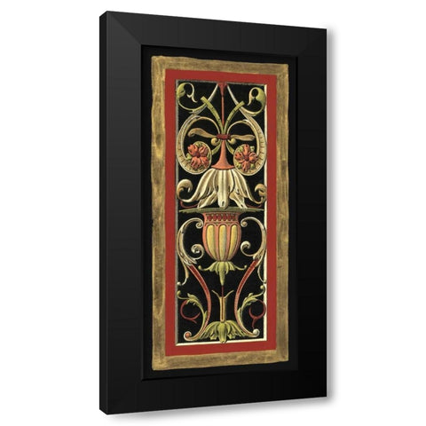 Parisian Panel I Black Modern Wood Framed Art Print with Double Matting by Vision Studio