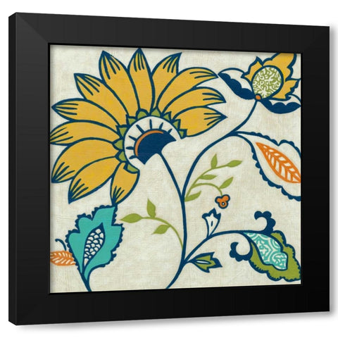 Joyous Garden IV Black Modern Wood Framed Art Print by Zarris, Chariklia