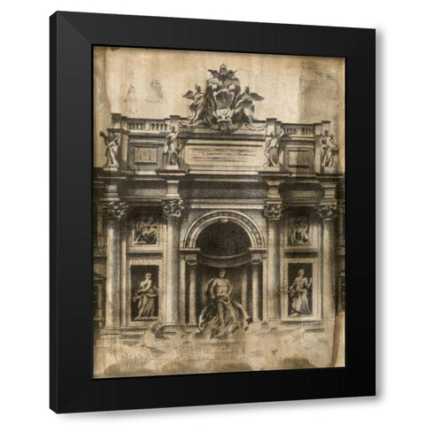 Ancient Ruins II Black Modern Wood Framed Art Print by Harper, Ethan