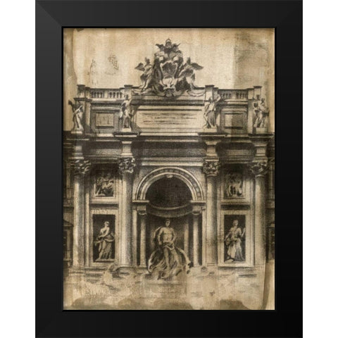 Ancient Ruins II Black Modern Wood Framed Art Print by Harper, Ethan