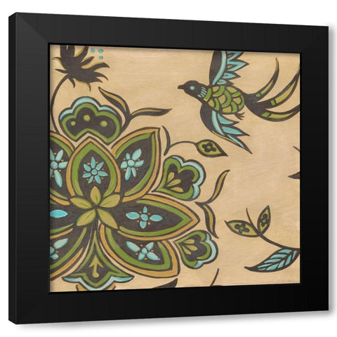 Heirloom Floral IV Black Modern Wood Framed Art Print with Double Matting by Vess, June Erica