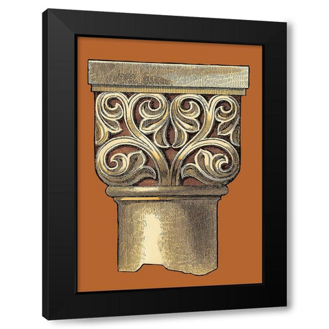 Graphic Capital I Black Modern Wood Framed Art Print with Double Matting by Vision Studio
