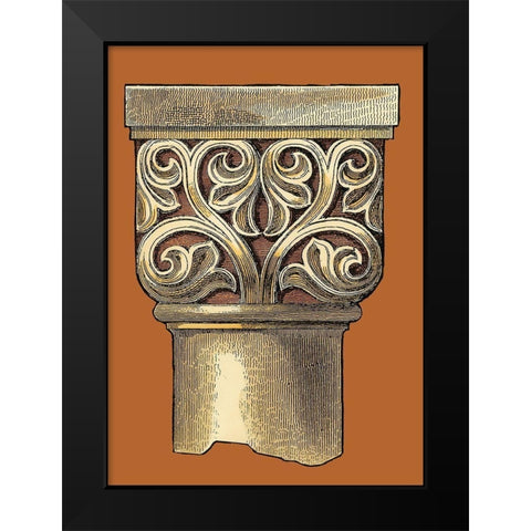 Graphic Capital I Black Modern Wood Framed Art Print by Vision Studio