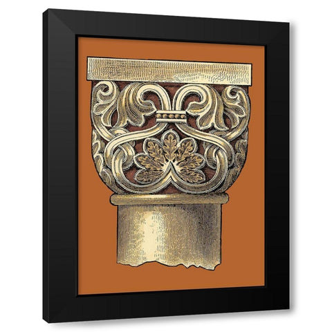 Graphic Capital II Black Modern Wood Framed Art Print with Double Matting by Vision Studio