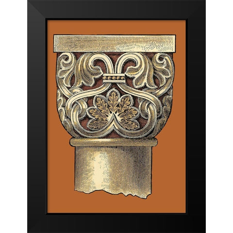 Graphic Capital II Black Modern Wood Framed Art Print by Vision Studio