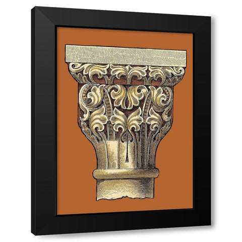 Graphic Capital III Black Modern Wood Framed Art Print with Double Matting by Vision Studio