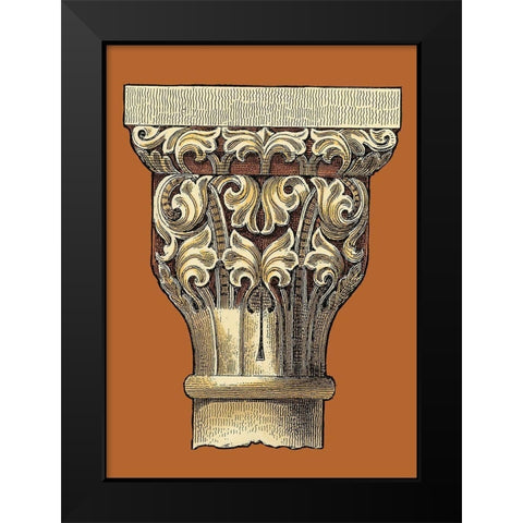 Graphic Capital III Black Modern Wood Framed Art Print by Vision Studio