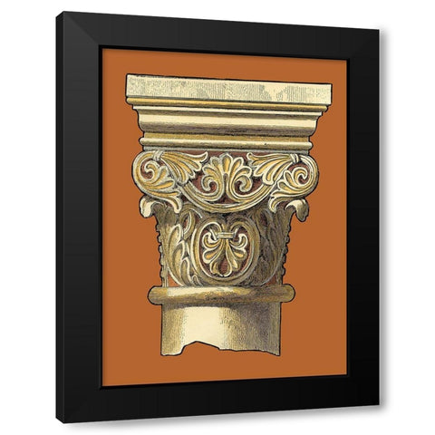 Graphic Capital IV Black Modern Wood Framed Art Print with Double Matting by Vision Studio