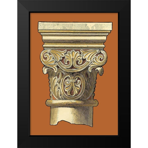 Graphic Capital IV Black Modern Wood Framed Art Print by Vision Studio