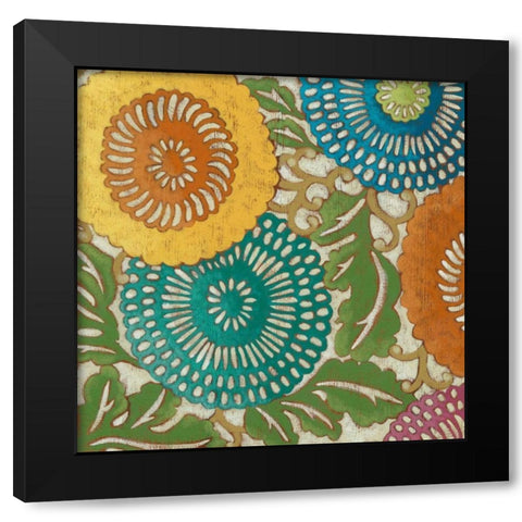 Sakura Blossoms II Black Modern Wood Framed Art Print by Zarris, Chariklia