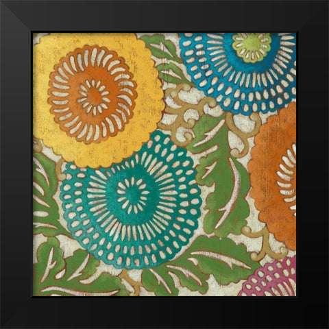 Sakura Blossoms II Black Modern Wood Framed Art Print by Zarris, Chariklia