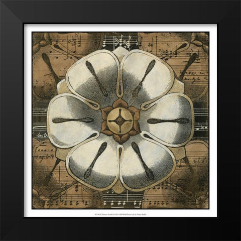 Rosette Detail I Black Modern Wood Framed Art Print by Vision Studio