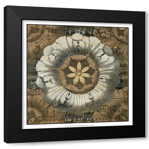 Rosette Detail II Black Modern Wood Framed Art Print by Vision Studio