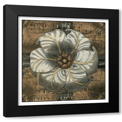 Rosette Detail III Black Modern Wood Framed Art Print with Double Matting by Vision Studio