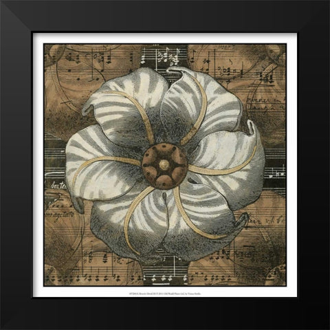 Rosette Detail III Black Modern Wood Framed Art Print by Vision Studio