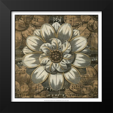 Rosette Detail IV Black Modern Wood Framed Art Print by Vision Studio