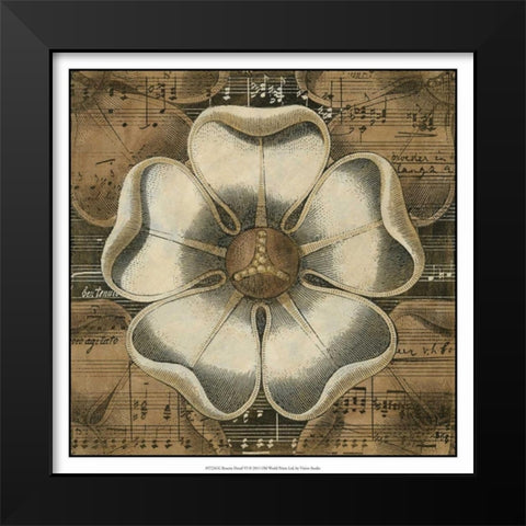 Rosette Detail VI Black Modern Wood Framed Art Print by Vision Studio