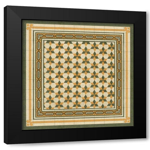 Italian Mosaic III Black Modern Wood Framed Art Print with Double Matting by Vision Studio