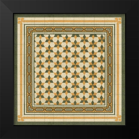 Italian Mosaic III Black Modern Wood Framed Art Print by Vision Studio