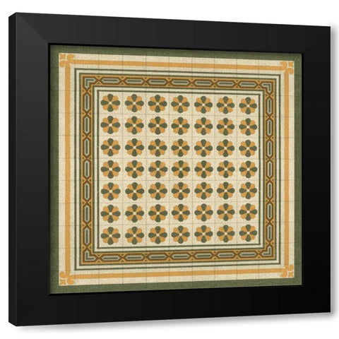 Italian Mosaic IV Black Modern Wood Framed Art Print with Double Matting by Vision Studio