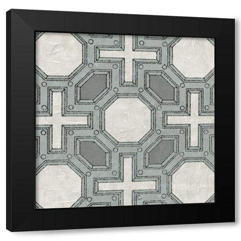 Caisson I Black Modern Wood Framed Art Print with Double Matting by Vision Studio