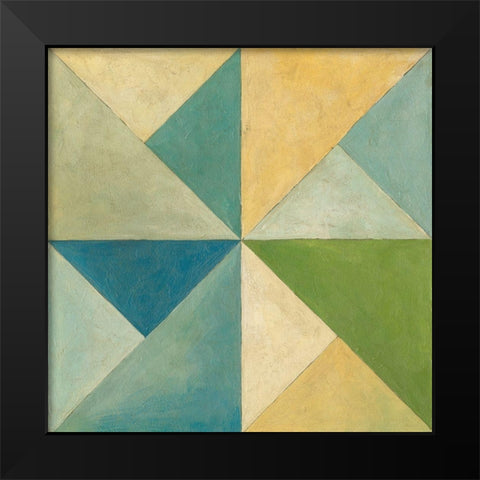 Quilted Abstract I Black Modern Wood Framed Art Print by Meagher, Megan