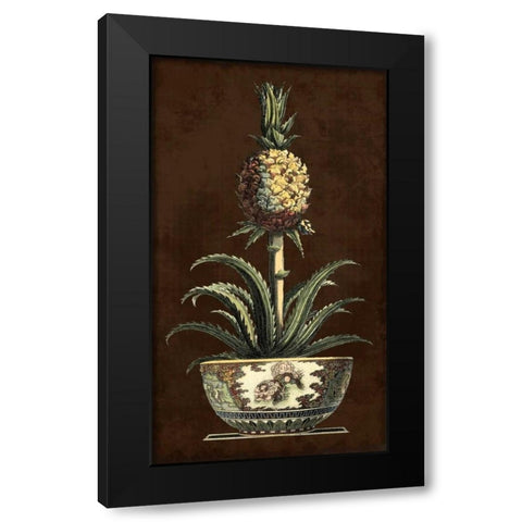 Potted Pineapple II Black Modern Wood Framed Art Print with Double Matting by Vision Studio
