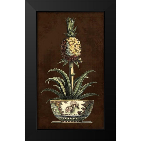 Potted Pineapple II Black Modern Wood Framed Art Print by Vision Studio