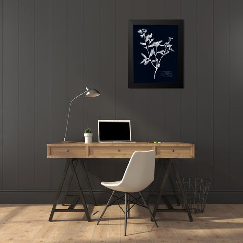 Impressions on Indigo III Black Modern Wood Framed Art Print by Vision Studio