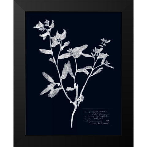 Impressions on Indigo III Black Modern Wood Framed Art Print by Vision Studio