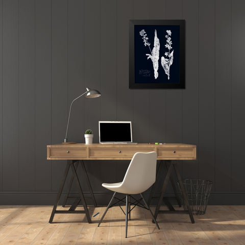 Impressions on Indigo IV Black Modern Wood Framed Art Print by Vision Studio