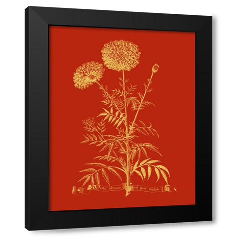 Paprika Bouquet I Black Modern Wood Framed Art Print with Double Matting by Vision Studio