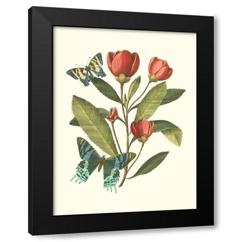 Midsummer Floral II Black Modern Wood Framed Art Print by Vision Studio