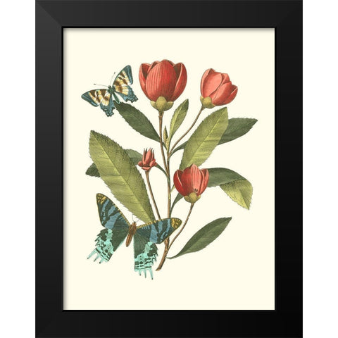 Midsummer Floral II Black Modern Wood Framed Art Print by Vision Studio