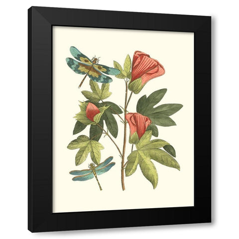 Midsummer Floral III Black Modern Wood Framed Art Print with Double Matting by Vision Studio