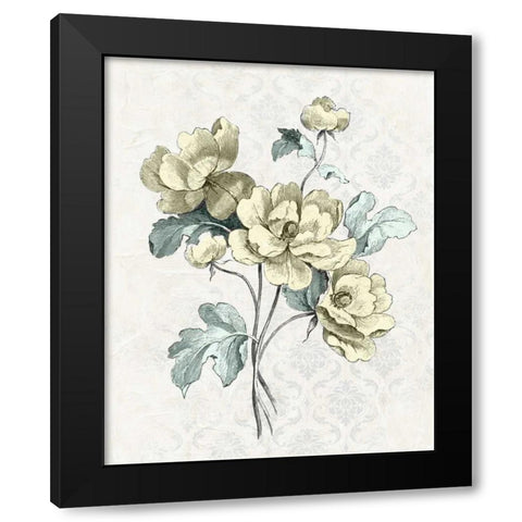 Victorian Blooms I Black Modern Wood Framed Art Print with Double Matting by Vision Studio