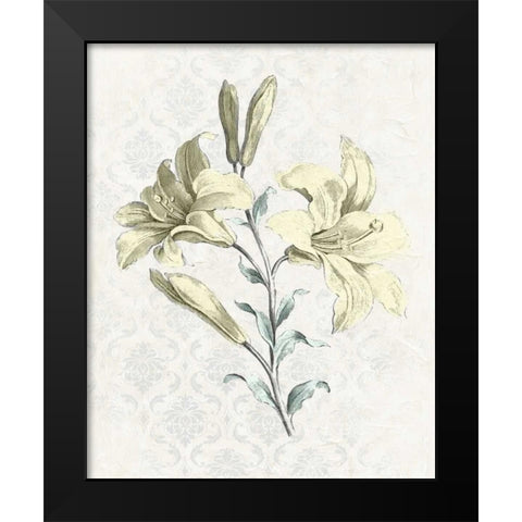 Victorian Blooms III Black Modern Wood Framed Art Print by Vision Studio