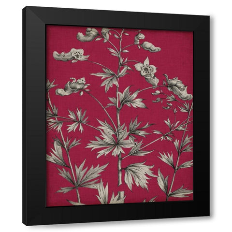 Vivid Chintz I Black Modern Wood Framed Art Print by Vision Studio