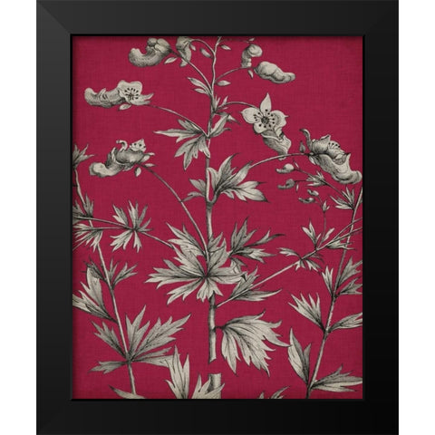 Vivid Chintz I Black Modern Wood Framed Art Print by Vision Studio