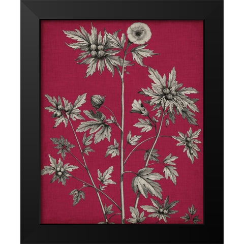 Vivid Chintz II Black Modern Wood Framed Art Print by Vision Studio