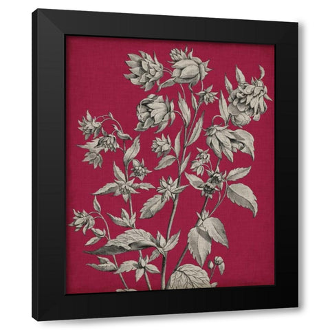 Vivid Chintz III Black Modern Wood Framed Art Print with Double Matting by Vision Studio